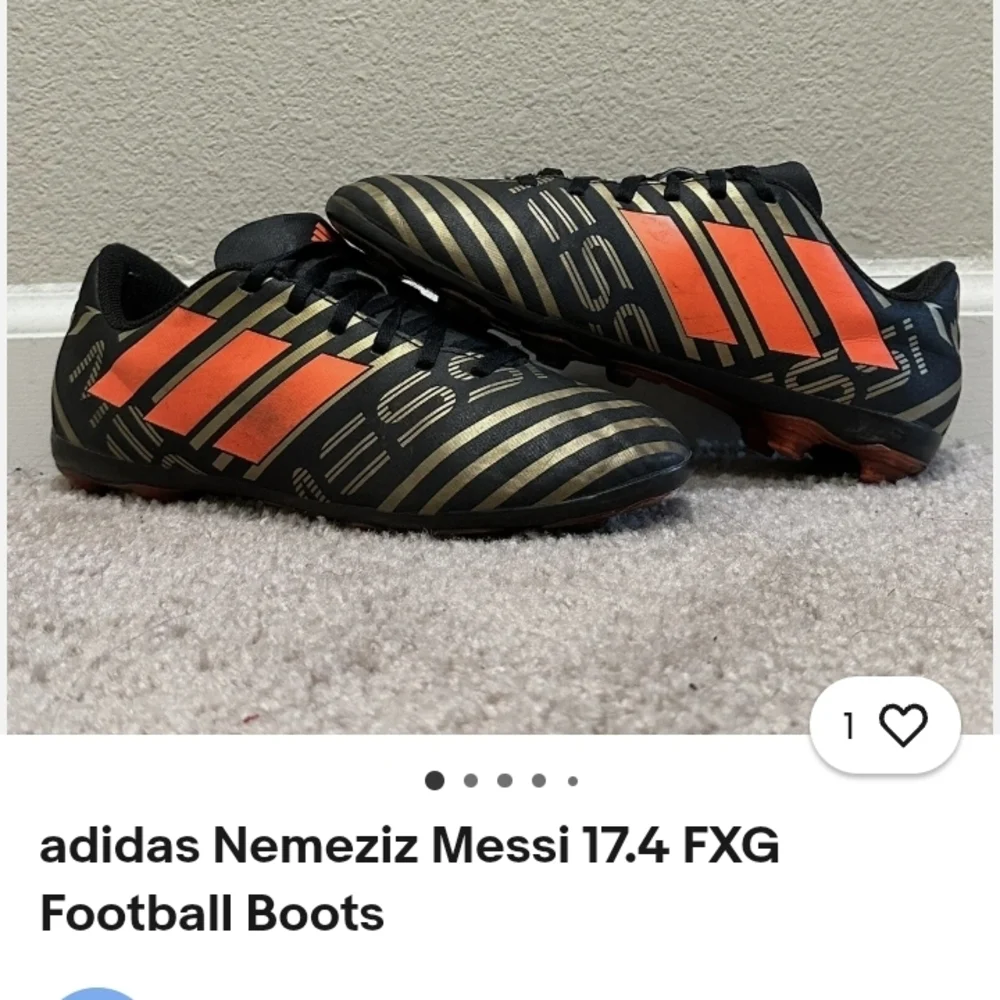 Adidas Black and Orange Soccer Cleats - Picture 4 of 5